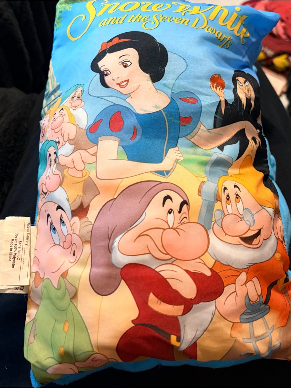 Disney Snow White and Seven Dwarfs Pillow - Blue, Red, Yellow
